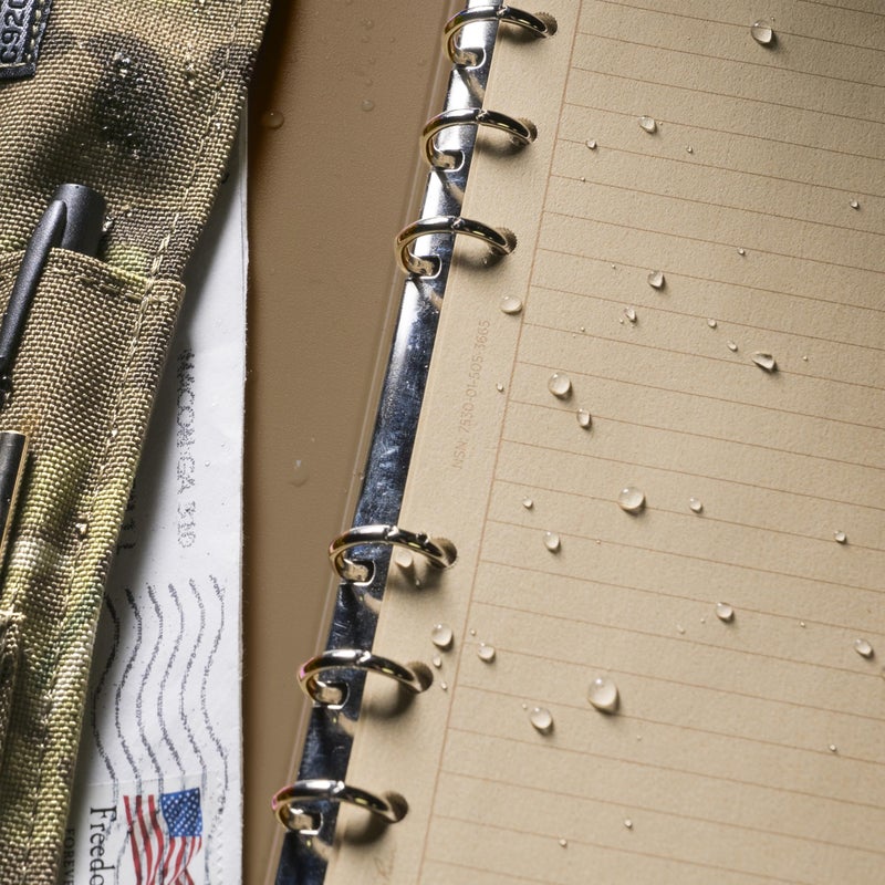 Rite In The Rain Weatherproof 1/2" Ring Binder, 5.625" x 7.875", Tan Binder (No. 9200T) - Image 2